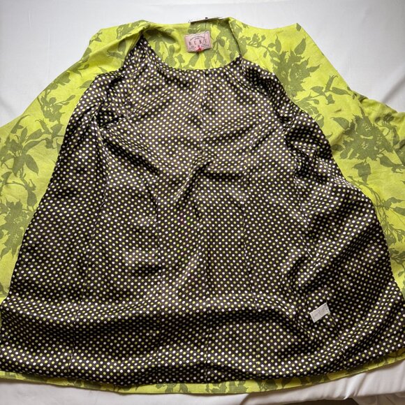 BURU x Jaimie Dewberry | Size M | Green Linen Floral Walking Coat | NWT ($398) - Picture 10 of 12